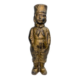 Rare Antique Early 1800's Cast Iron Boy Child Still Coin Bank by a.c. Williams For Sale