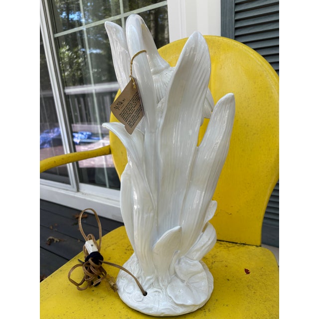 Vintage Nora Fenton Ceramic Sunflower Table Lamp For Sale - Image 9 of 15