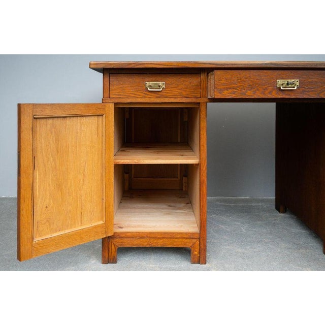 Early 20th Century Art Nouveau Desk in Oak For Sale - Image 15 of 18