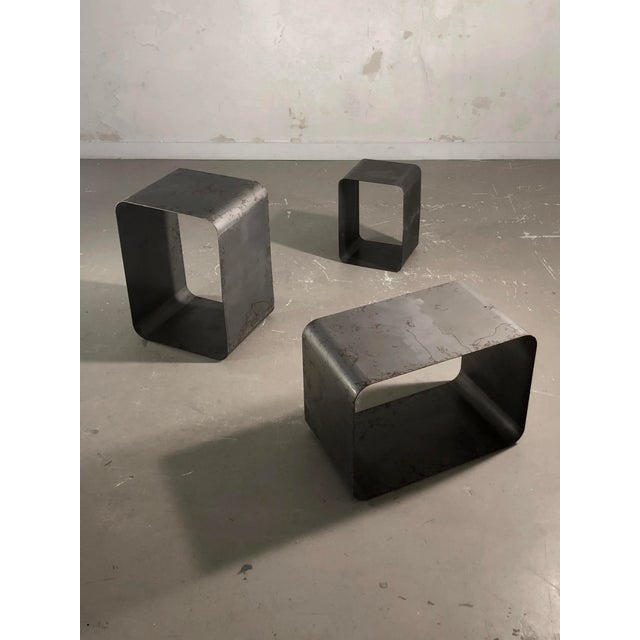 Space Age Side Tables attributed to Kappa, France, 1970s, Set of 3 For Sale - Image 3 of 12