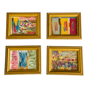 Abstract Mini Mixed Media Painting Signed