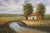 Vintage Oil on Canvas Painting of Farmhouse by Y.Zade For Sale - Image 4 of 18