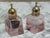 Rare pink glass salt and pepper shakers with gold tops by Mikasa. Sweet petite and solid in a diamond shape. Perfect for...
