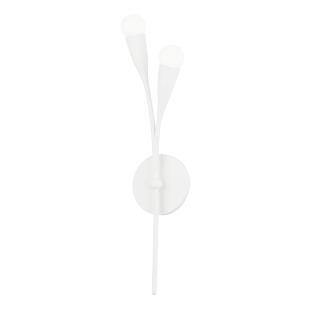 Traditional Mitzi Elsa 2-Light Wall Sconce, Textured White For Sale - Image 3 of 3
