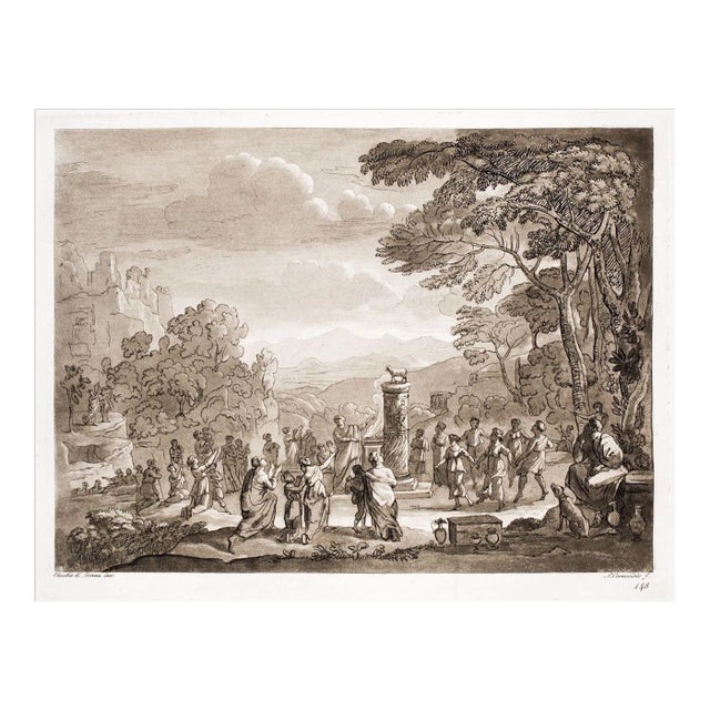Liber Veritatis - Original B/W Etching after Claude Lorrain - 1815 1815 For Sale