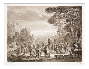Liber Veritatis - Original B/W Etching after Claude Lorrain - 1815 1815