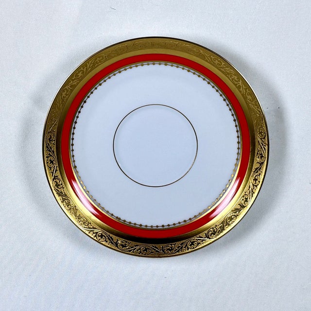 Ceramic Vintage Tirschenreuth Bavaria Gold-Gilt Porcelain Tea Trio Set for 6, 18 Pieces For Sale - Image 7 of 8