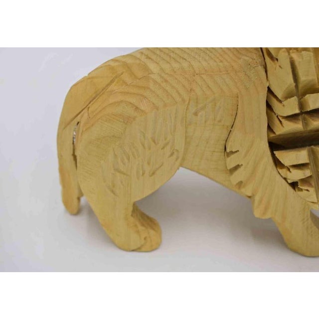 Wooden sculpture realized by Ferdinando Codognotto in 2023. Swiss pine wood. Carved signature. Excellent condition. This...