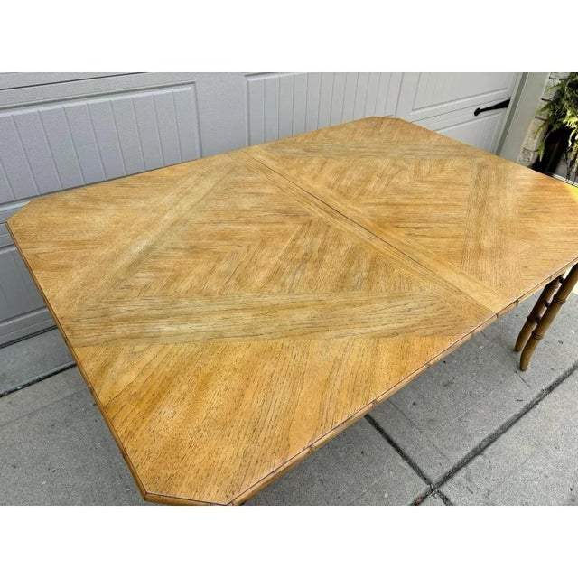 Wood Chinoiserie Style Dining Table by Century Furniture For Sale - Image 7 of 10