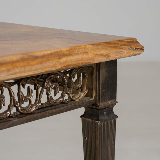 19th Century France Louis XVI Brown Wood Coffee Table For Sale - Image 10 of 11
