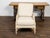 English Midcentury Bleached Faux Bamboo Lounge Chair with Upholstery For Sale - Image 4 of 11