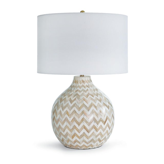 Regina Andrew Chevron Bone Table Lamp in Natural For Sale In Detroit - Image 6 of 6