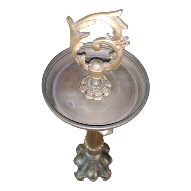 Antique Bronze Liturgical Church Candelabra For Sale