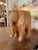 Mid-Century Modern Vintage Hand-Carved Wooden Elephant Sculpture Figurine, Wood Decorative Animal Figure For Sale - Image 3 of 11
