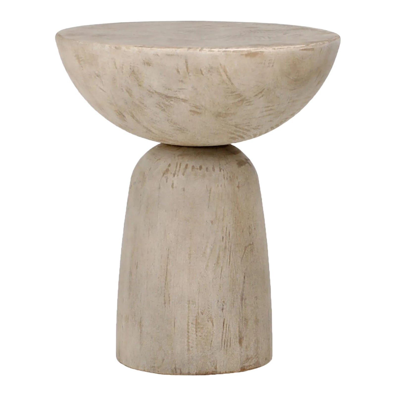 Brea Modern Washed Side Table | Chairish