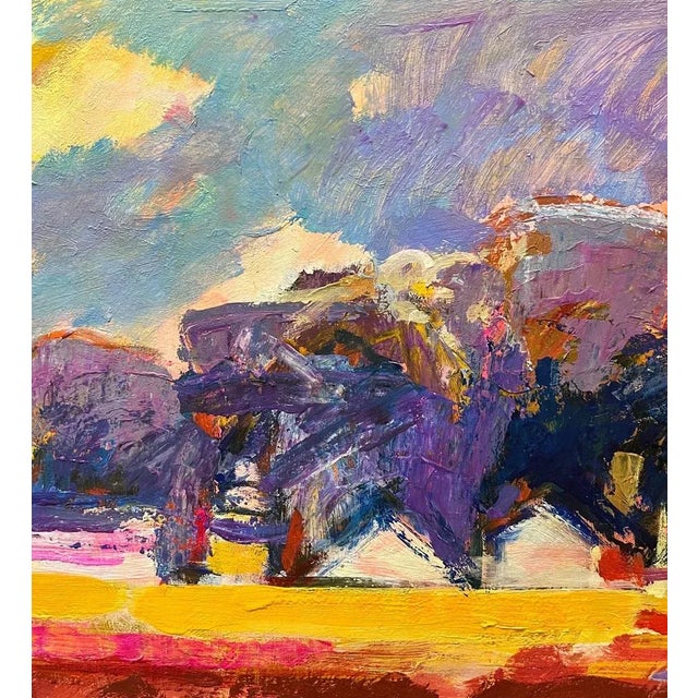 Gold Jean Krille, Landscape 149, Oil on Masonite, 1989-1990 For Sale - Image 8 of 11