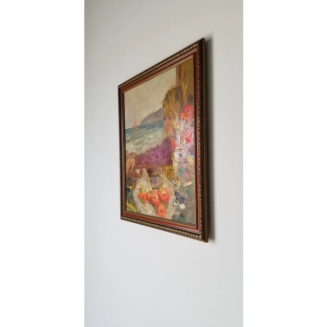 1960s Figurative Still Life Oil Painting by Rodriguez Candhales, Framed For Sale - Image 4 of 13