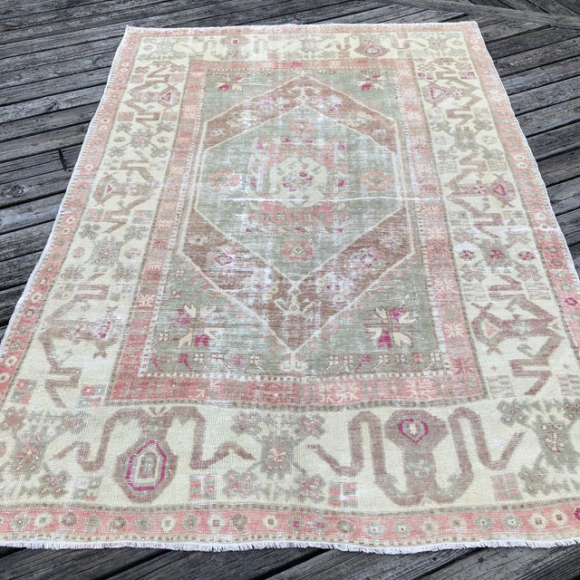 Antique Turkish Rug | 6x7 For Sale In Houston - Image 6 of 9