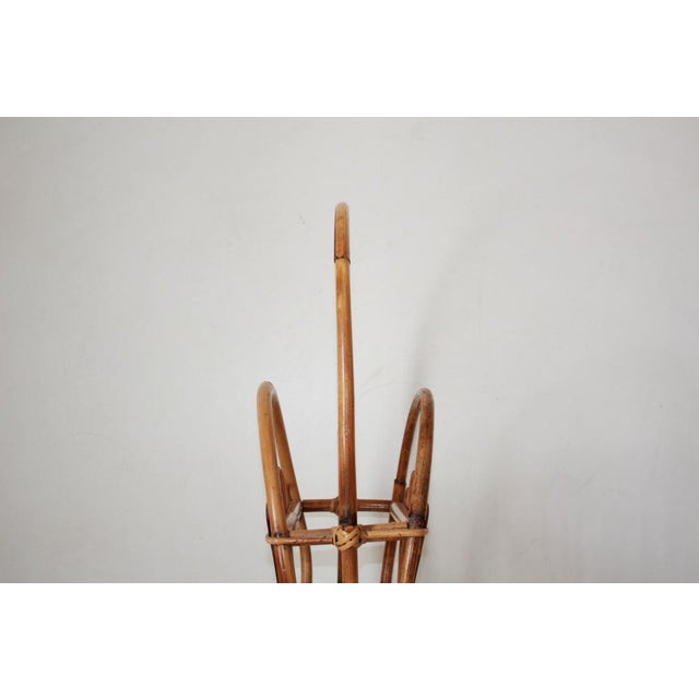 Wicker and Bamboo Porta Magazine Rack, 1960s For Sale - Image 15 of 16