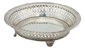 Silver Fruit Bowl with Rack