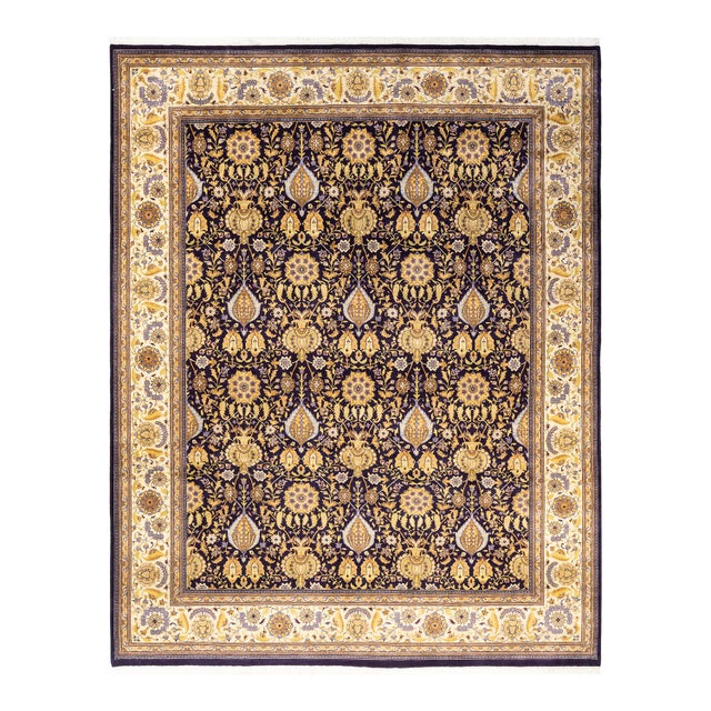 Purple Mogul, One-of-a-Kind Hand-Knotted Area Rug in Purple, 8' 1" x 10' 4" For Sale - Image 8 of 8