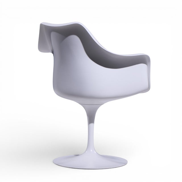 Textile Eero Saarinen for Knoll Mid Century Tulip Armchair Dining Chair For Sale - Image 7 of 9