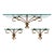 Striking Vintage Set of Three Hollywood Regency Wall Shelves Featuring Sculptural Gilt-Tone Metal Ropework and Clear Glass Shelves For Sale