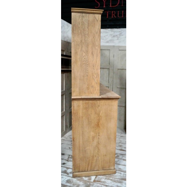 Victorain Country Kitchen Washed Oak Pigeon Hole Cabinet, 1880s For Sale - Image 9 of 13