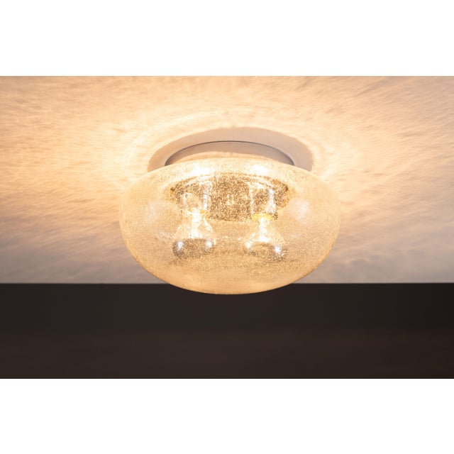 Vintage Ceiling Lamp in Bubble Glass and Chrome, 1960s For Sale - Image 4 of 10