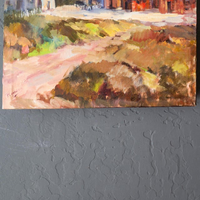 1990s Original Impressionist Landscape Farm House Oil Painting Signed Rodden For Sale - Image 5 of 8