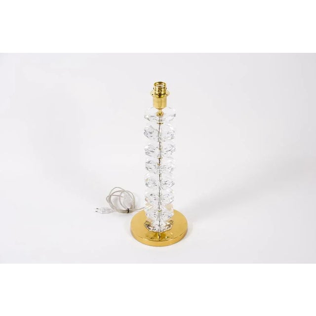 Metal Lamps in Crystal & Brass, Set of 2 For Sale - Image 7 of 8