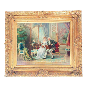 19th Century French Oil on Board Painting