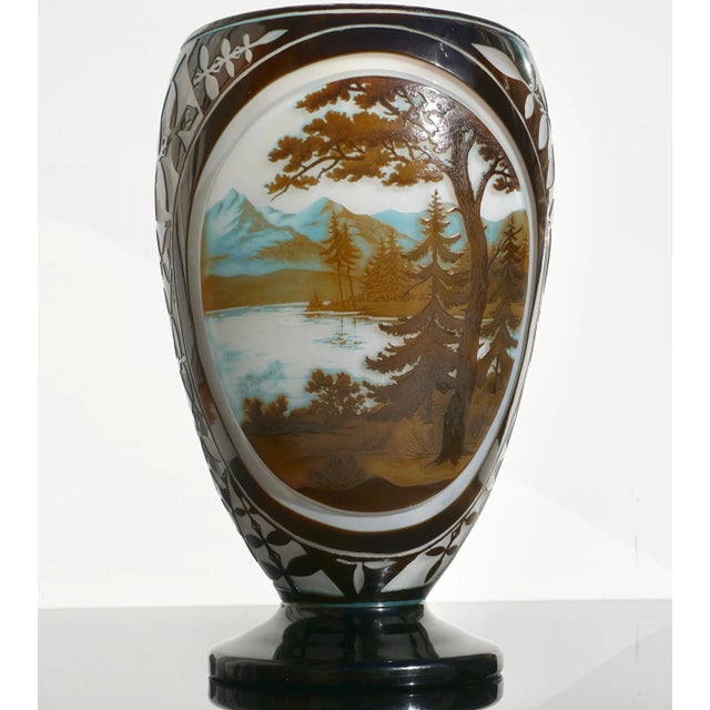 Monumental D’Argental Paul Nicolas Cameo Landscape Vase For Sale - Image 4 of 9