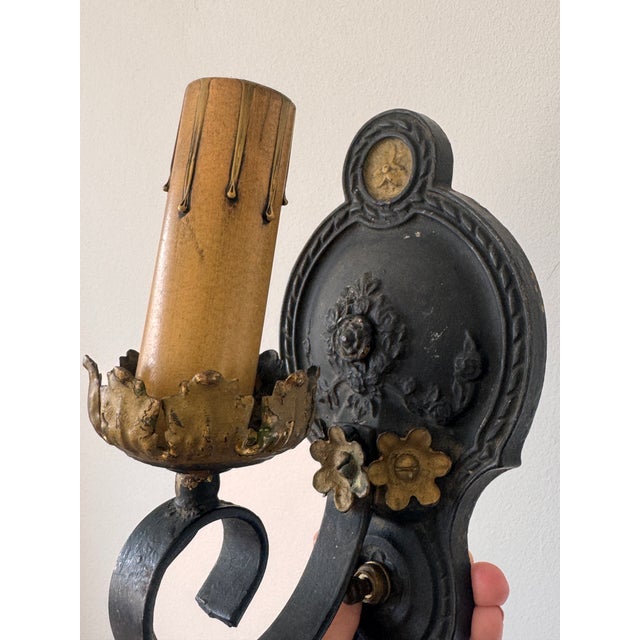 1920s Spanish Revival Wall Sconce For Sale - Image 9 of 12