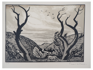 Charles Picart Le Doux, The Tormented Trees, 1925, Original Woodcut