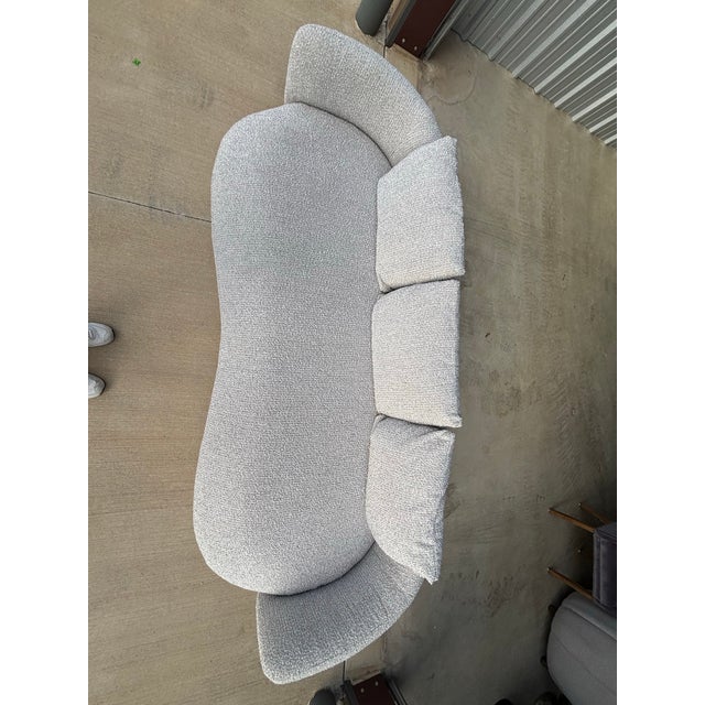 Oyster Beige Modern Curved Sofa, Paul Michael Company For Sale In Dallas - Image 6 of 9
