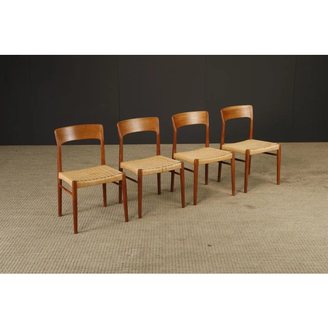 Set of 4 Kai Kristiansen for k.s. Møbler Teak Dining Chairs, Denmark, 1960s For Sale In Los Angeles - Image 6 of 10