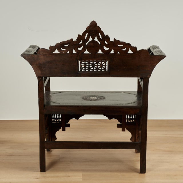 Pair of Antique Anglo Indian Carved and Inlaid Chairs For Sale - Image 14 of 16