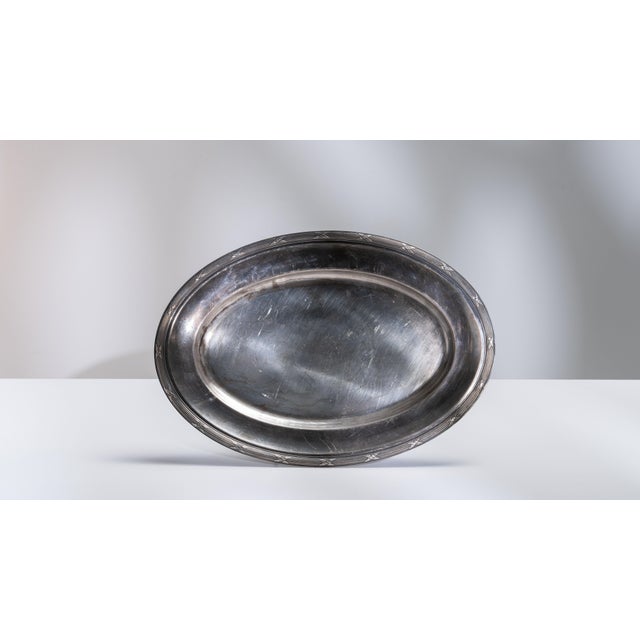 Gray Mid 20th Century France Gray Silver Plate For Sale - Image 8 of 15