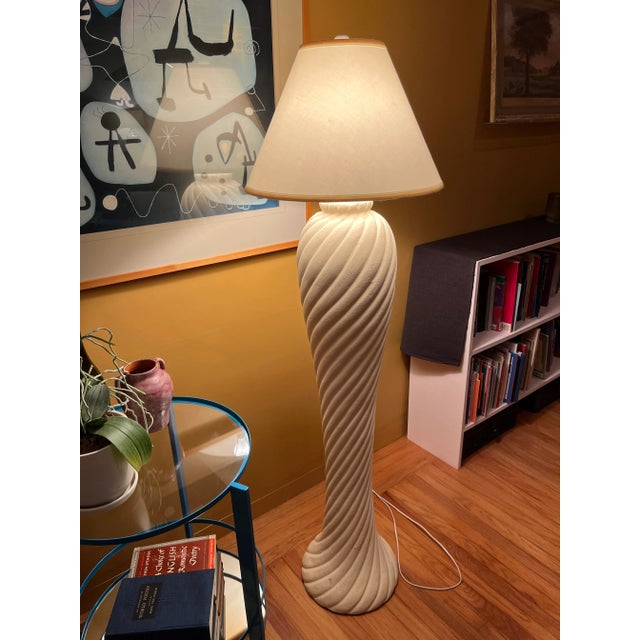 Sculpture Materials 1980s Dynasty Post Modern Plaster Floor Lamp For Sale - Image 7 of 10