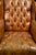Animal Skin Vintage Tufted Leather Chesterfield Armchair in Camel Brown For Sale - Image 7 of 8