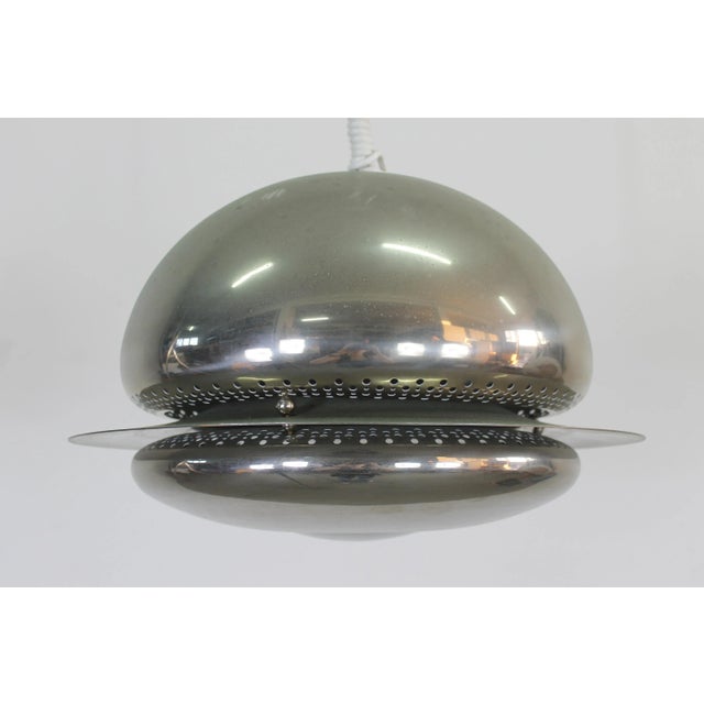 Nictea Pendant Lamps in Nickel-Plated Brass by Tobia Scarpa for Flos, 1960s, Set of 2 For Sale - Image 9 of 10
