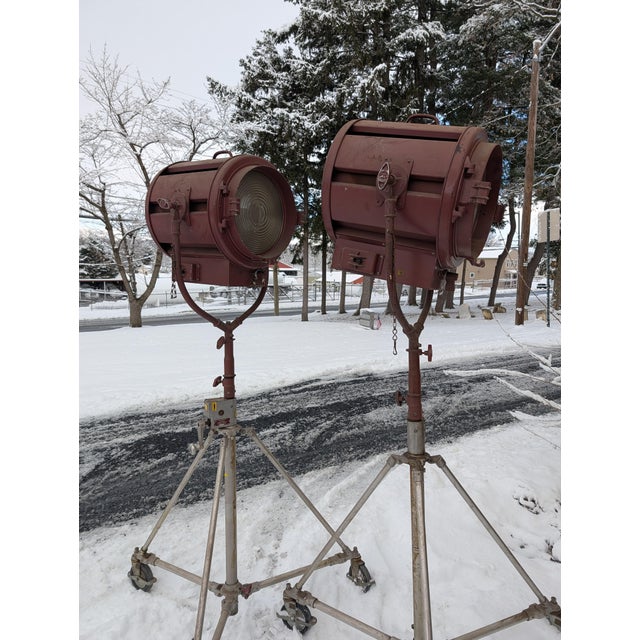 Mole-Richardson Stage Lights | Hollywood Studio Spotlights on Crank Stands For Sale - Image 14 of 18