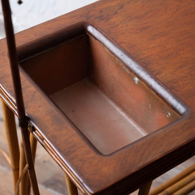 A Bamboo Jardiniere and Lamp Table, 20th Century For Sale - Image 11 of 15
