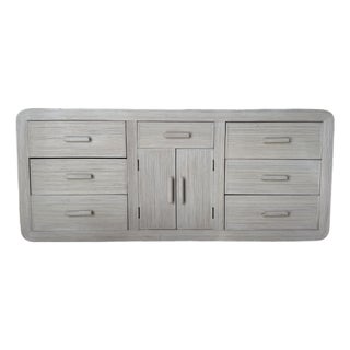 1970s Vintage Gabriella Crespi Style Pencil Reed Rattan Dresser For Sale