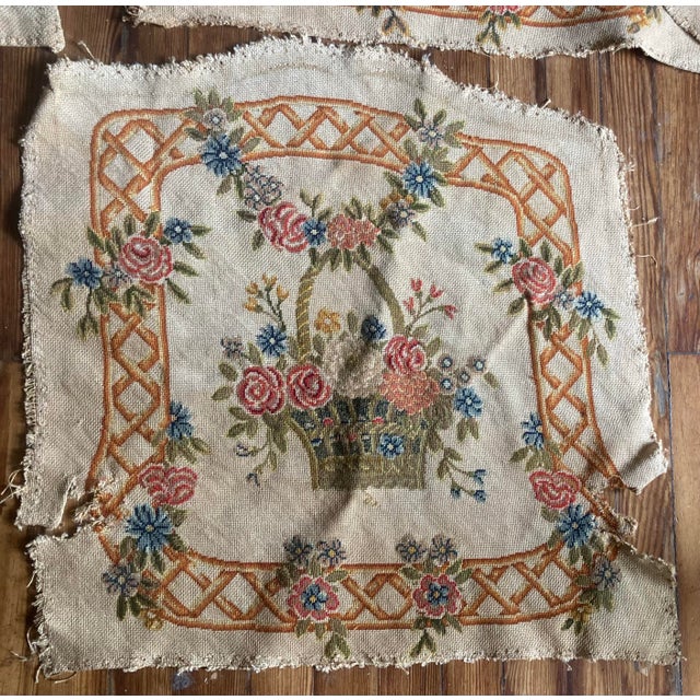 Mid 19th Century 3 Authentic Antique 19th Century Needlepoint Tapestries for Chairs or Pillows For Sale - Image 5 of 10