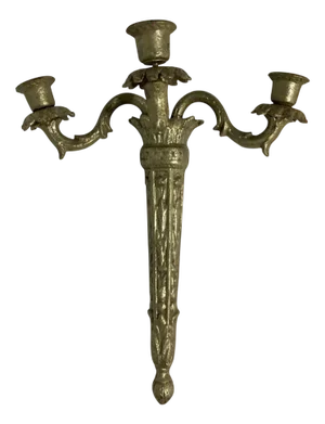 Cast Iron Ornate Wall Sconces, Set of 2