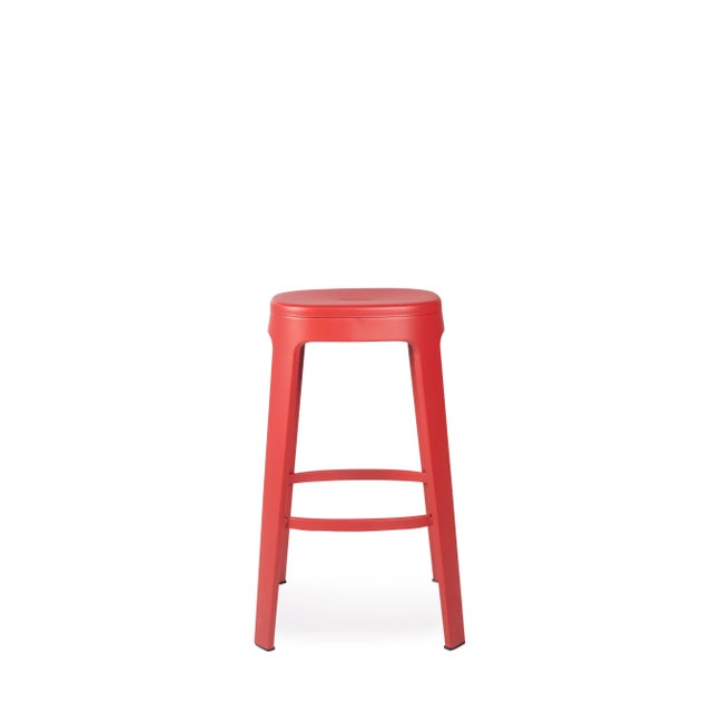 Contemporary RS Barcelona Ombra Indoor/Outdoor Bar Stool, Red For Sale - Image 3 of 3