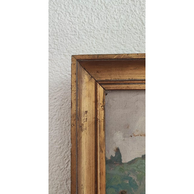 Frédéric Goerg, Campagne Genevoise, 1931, Oil on Canvas For Sale - Image 8 of 11