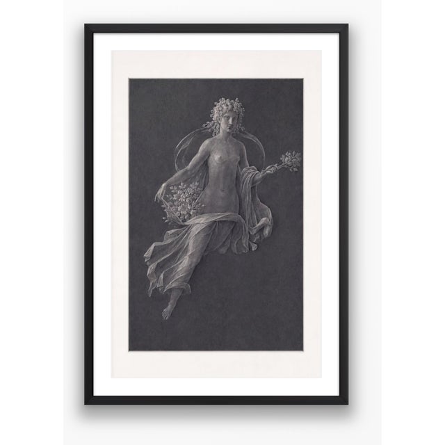 Atelier Aria Lumae Wilhelm Zahn Pompeian Flora Primavera Fresco Graphite Study High Contrast Fine Art Gallery Board Print 16 X 24 For Sale - Image 14 of 16
